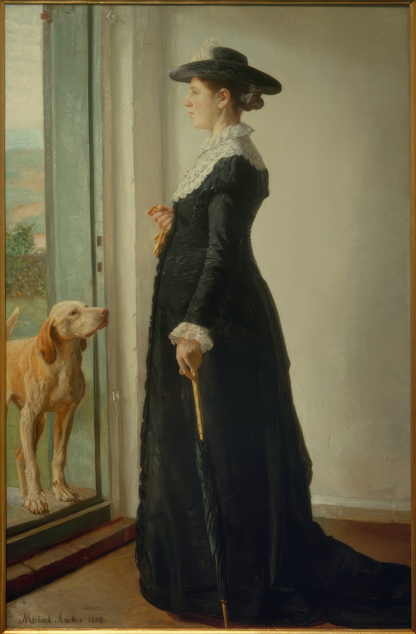Porträt meiner Frau. Kuole Malerin Anna Ancher tekijältä Michael Peter Ancher