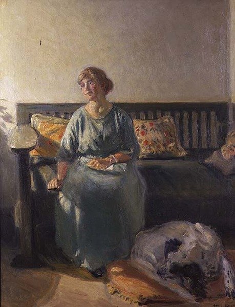 Taiteilijan tyttären Helgan muotokuva tekijältä Michael Peter Ancher