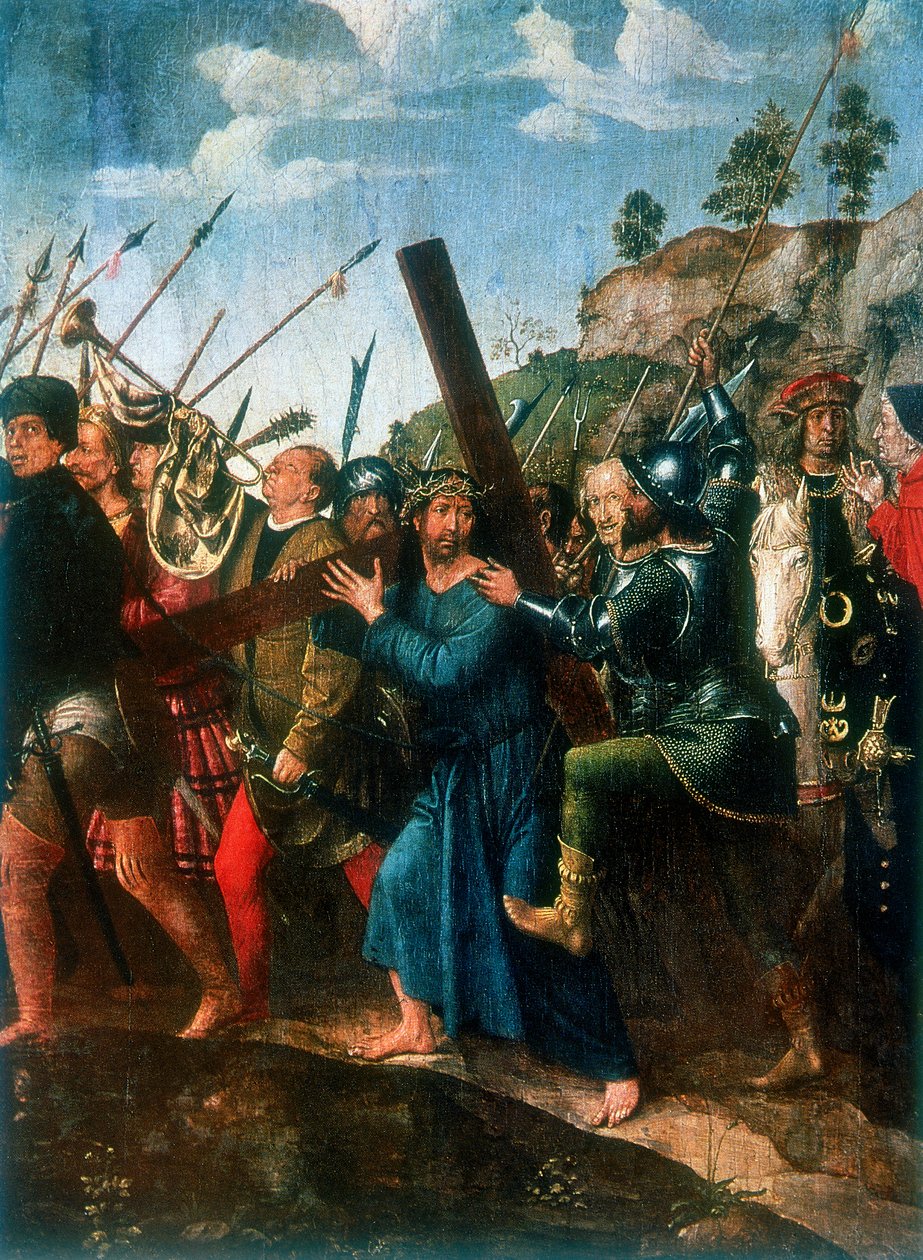 Jeesus Golgatalla, 1400-luvun lopulla 1500-luvun alku tekijältä Michael Sittow