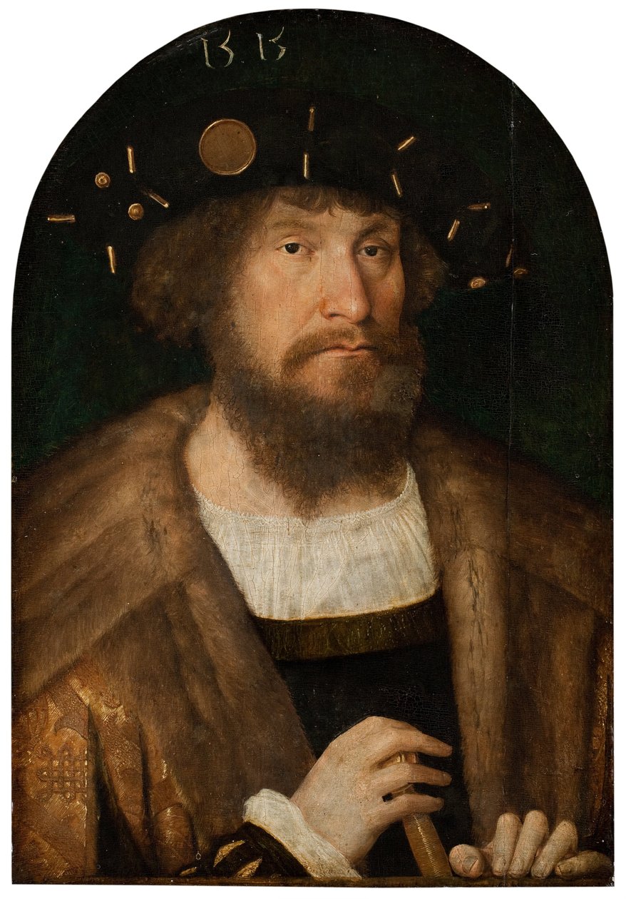 Tanskan kuninkaan Christian II:n muotokuva 1481-1559, 1514 tai 1515 tekijältä Michael Sittow