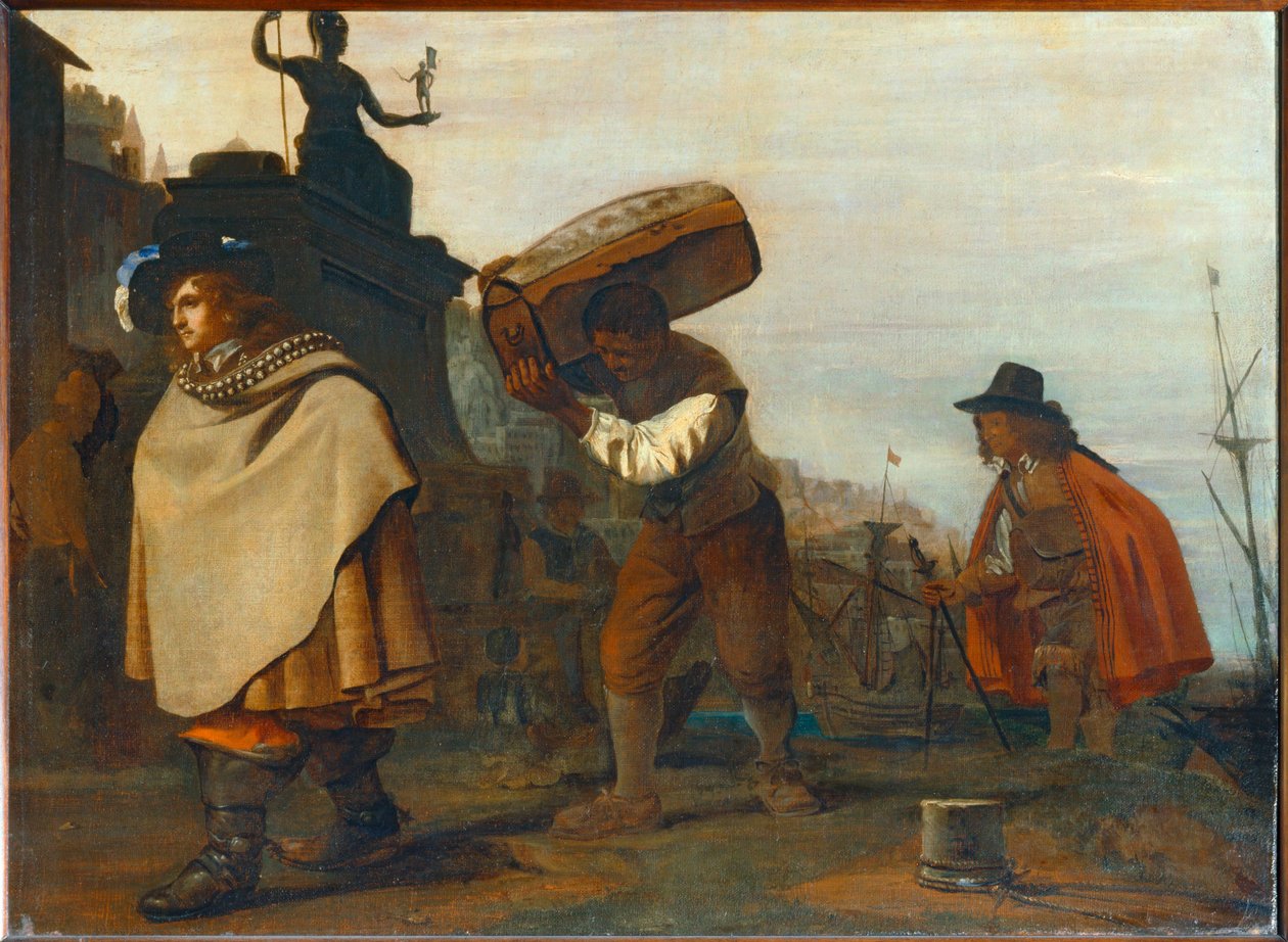Etelän satamaan saapuva herrasmies ... tekijältä Michael Sweerts