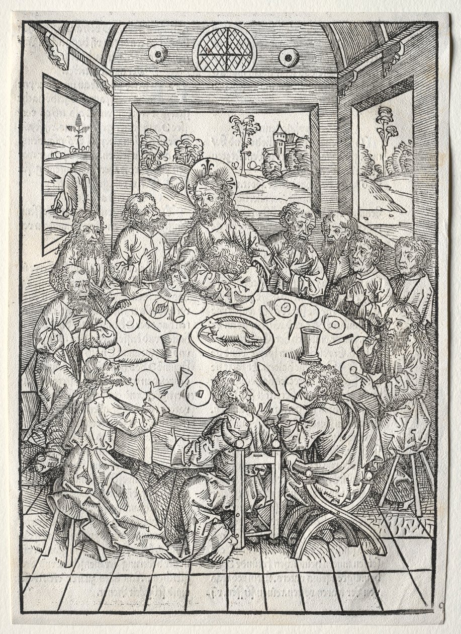 Aarteenvartija: Viimeinen ehtoollinen, 1491. tekijältä Michael Wolgemut