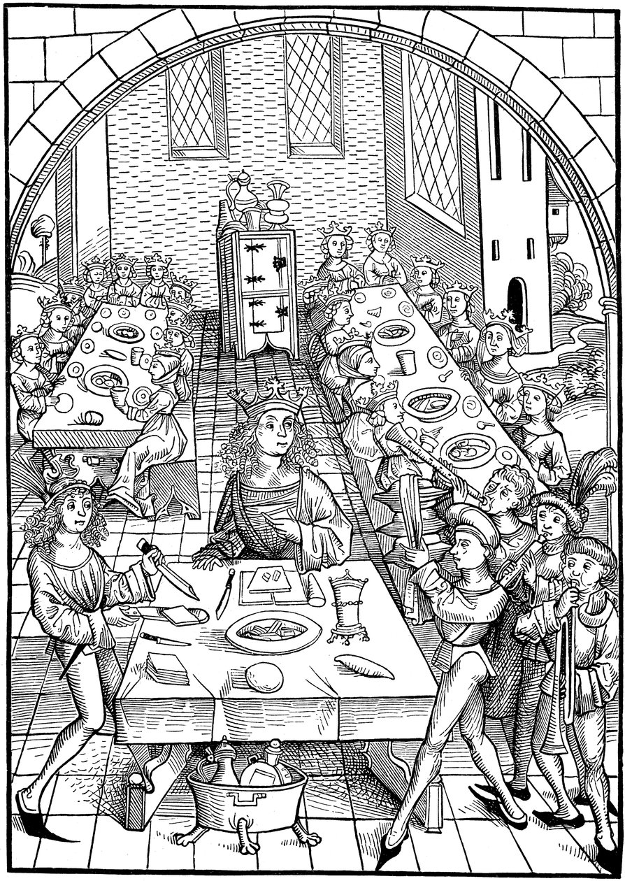 Kuvitus kirjaan Schatzkammer, 1490-1491 tekijältä Michael Wolgemut