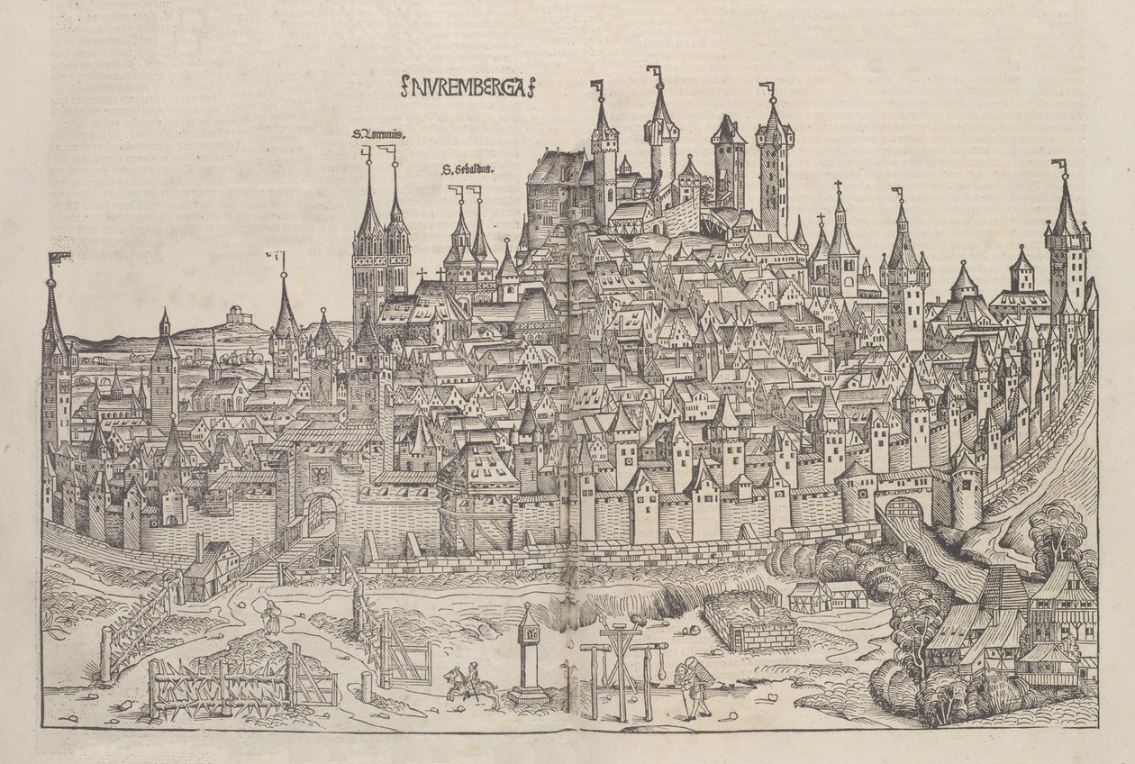 Nürnberg, 1493. tekijältä Michael Wolgemut