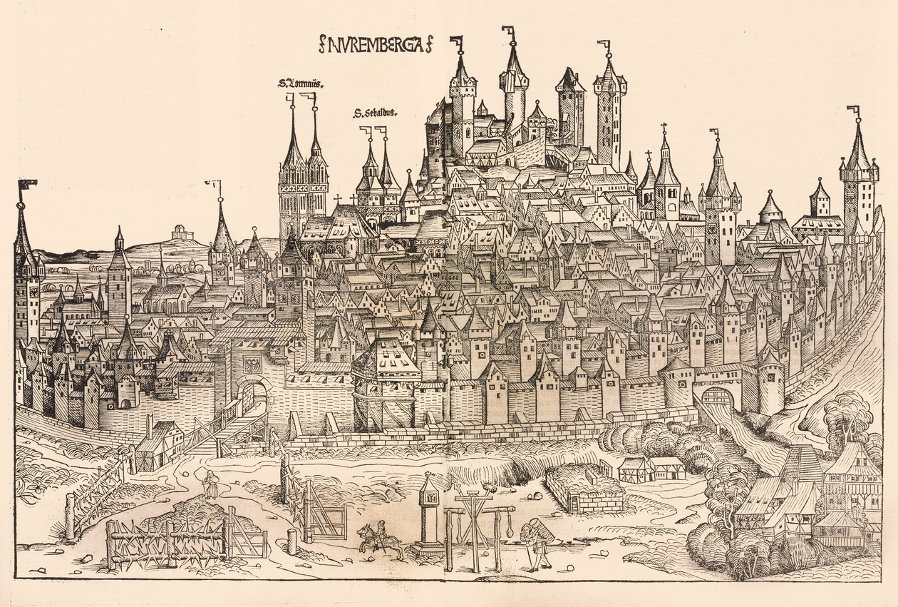 Nürnberg, 1493. tekijältä Michael Wolgemut