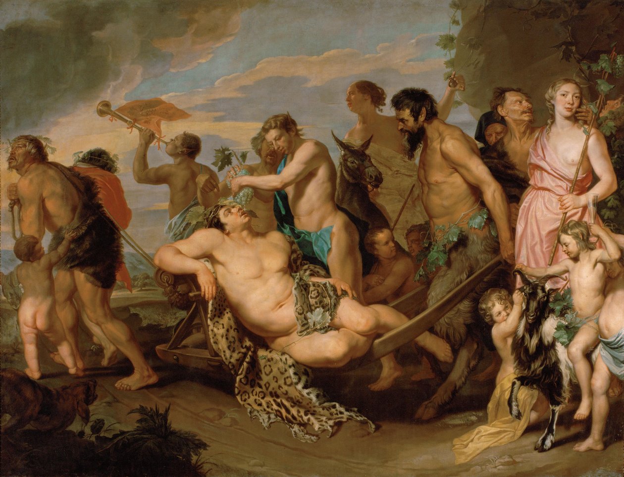 Bacchanalia, ennen vuotta 1659 (öljy kankaalle) tekijältä Michaelina Wautier
