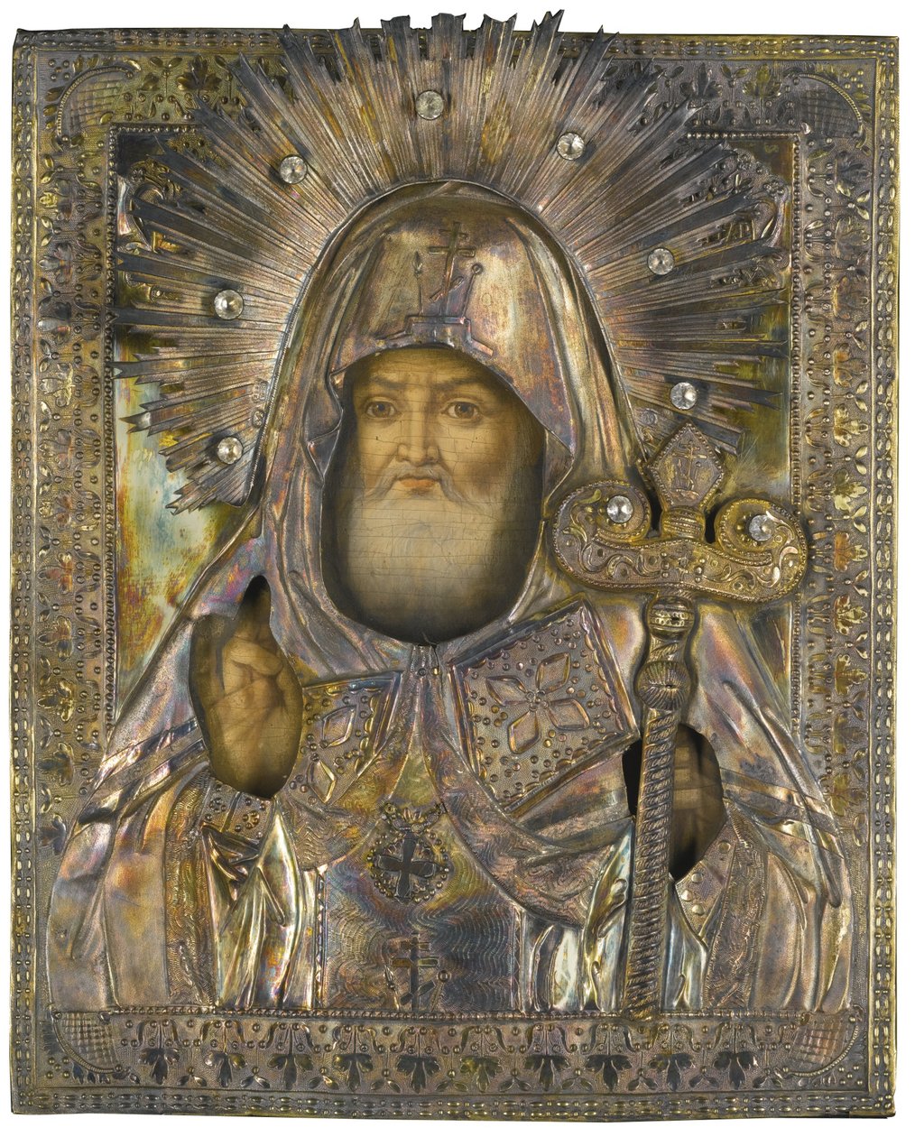 Pyhä Mitrofan Voronezhista, 1835 tekijältä Michail Vasilyevich Borodulin
