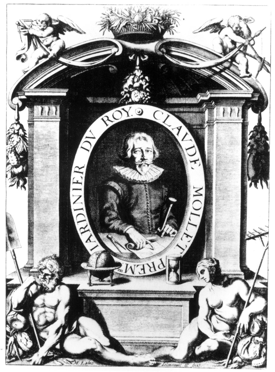Claude Molletin muotokuva, Claude Molletin Theater des Plans et Jardinages -elokuva, julkaistu 1652 tekijältä Michel Lasne