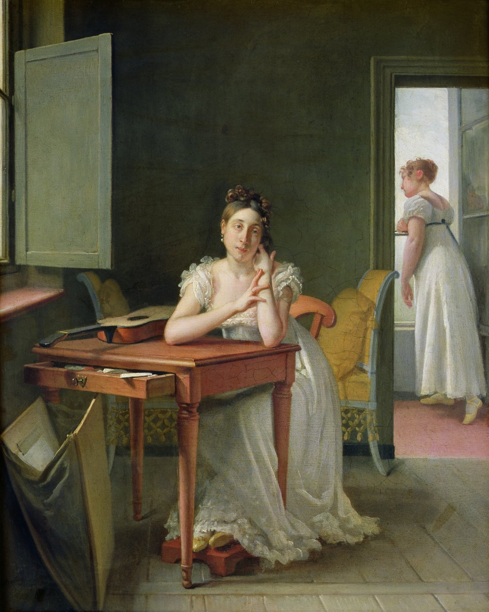 Muotokuva Marceline Desbordes-Valmore (1786-1859) tekijältä Michel Martin Drolling