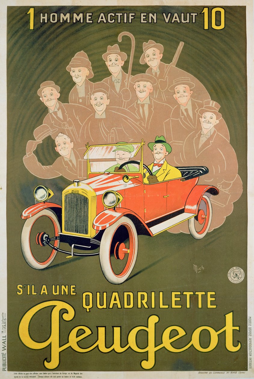 Peugeot Quadriletten mainos tekijältä Michel Liebeaux