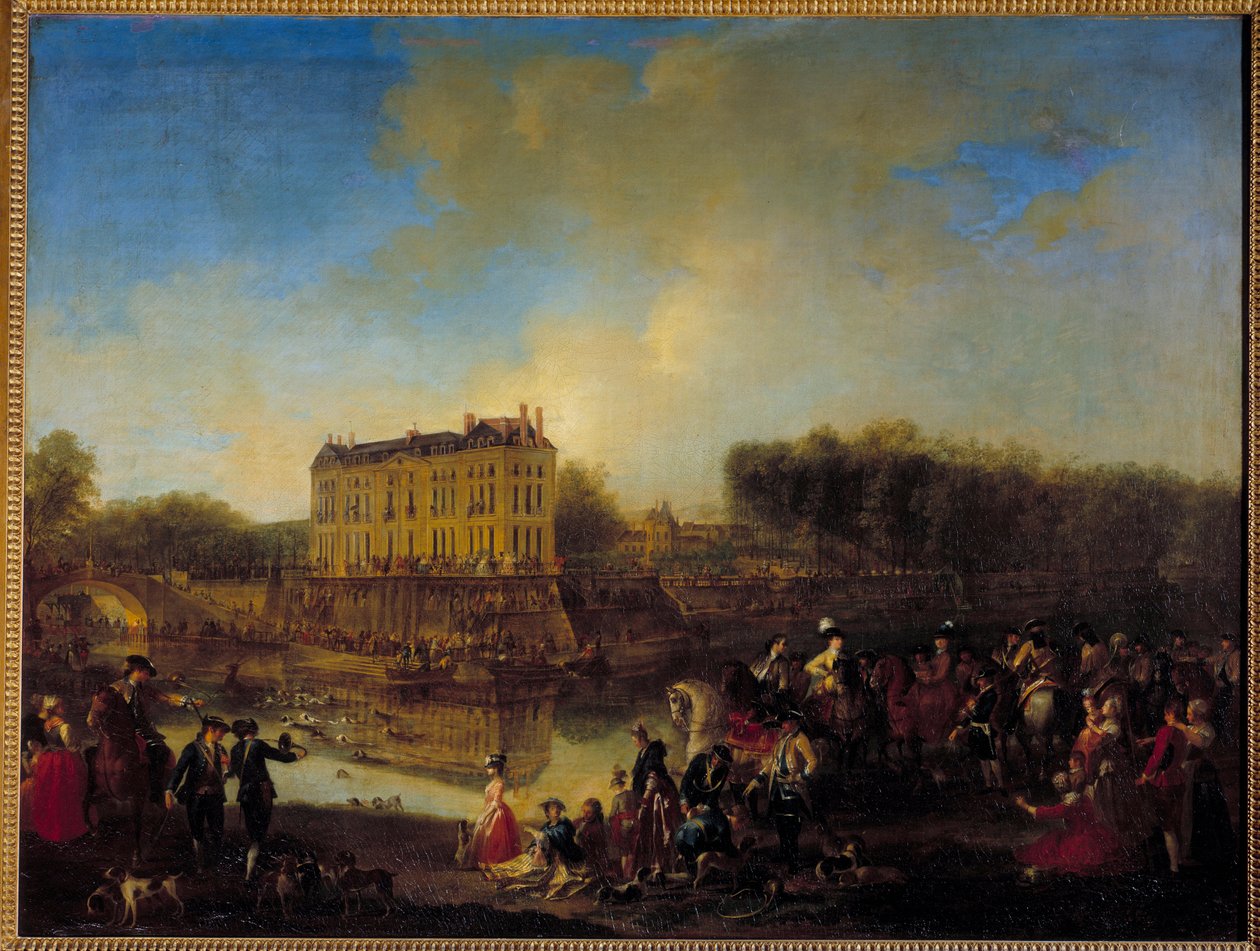 Hirvi jäi kiinni veteen Chateau de l