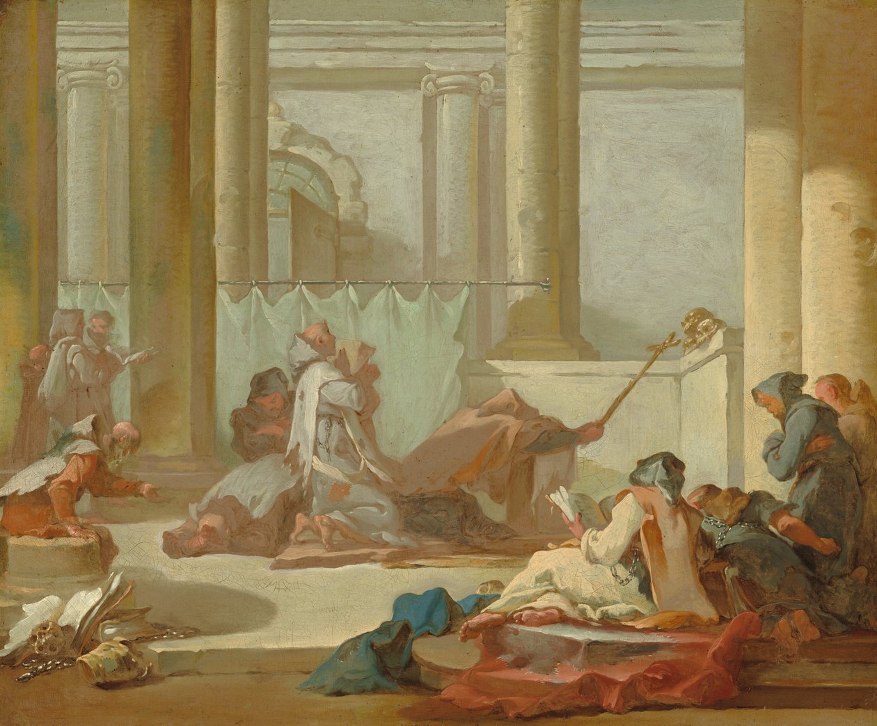 Kallojen palvominen, noin 1733-1734 (öljy kankaalle) tekijältä Michel Francois Dandre-Bardon
