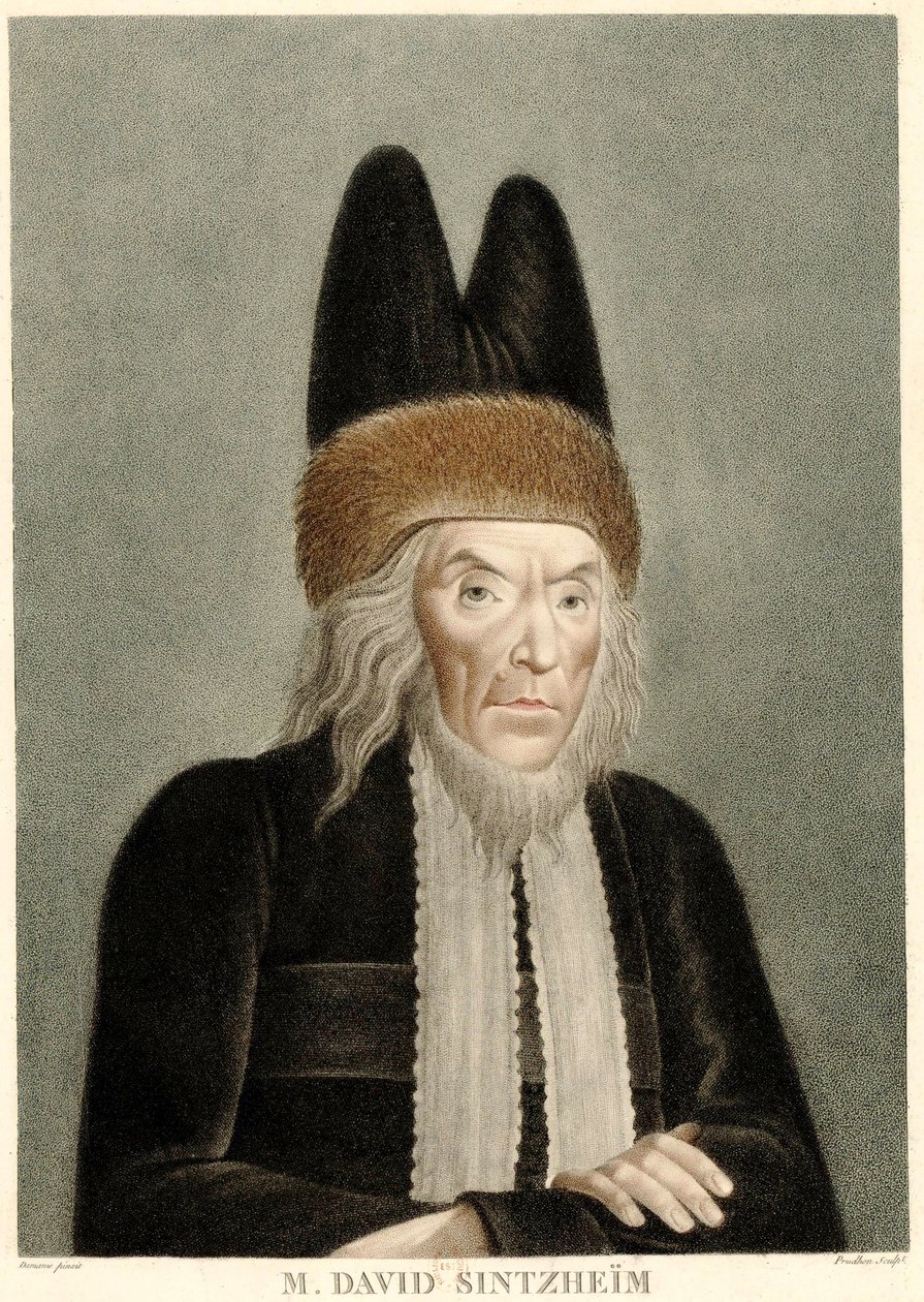 David Sintzheimin muotokuva 1745-1812, 1800-luku. tekijältä Michel François Damame Demartrais