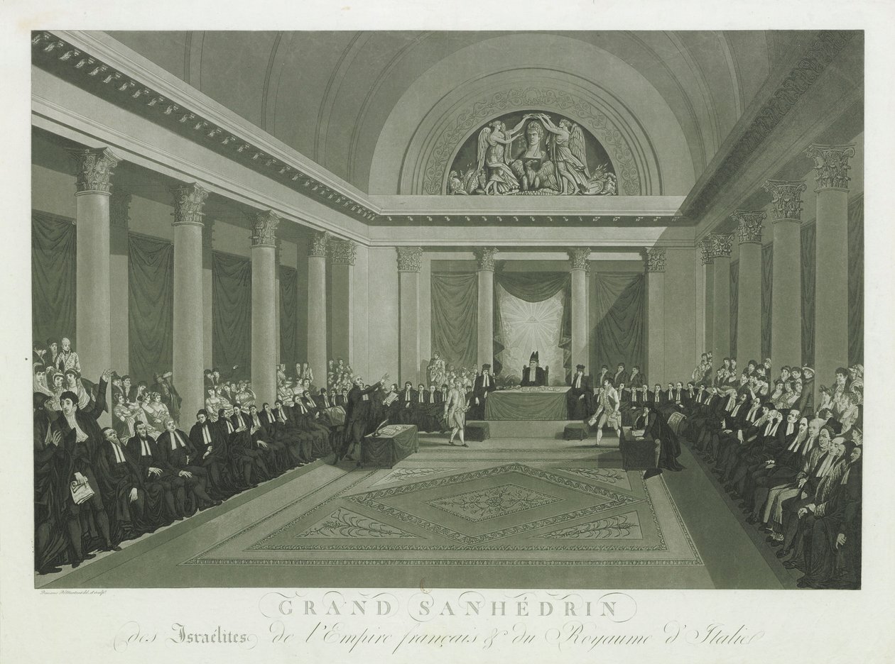 Napoleon I:n israelilaisten suuri sanhedrin, 1806. tekijältä Michel François Damame Demartrais