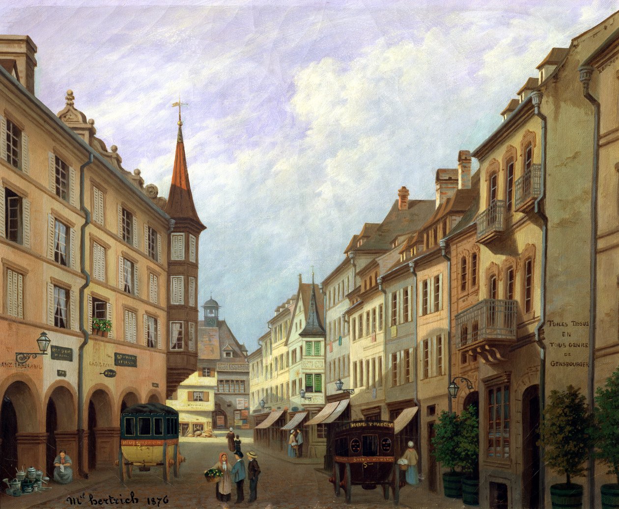 The Arcades, Grand Rue, Colmar, 1876 tekijältä Michel Hertrich