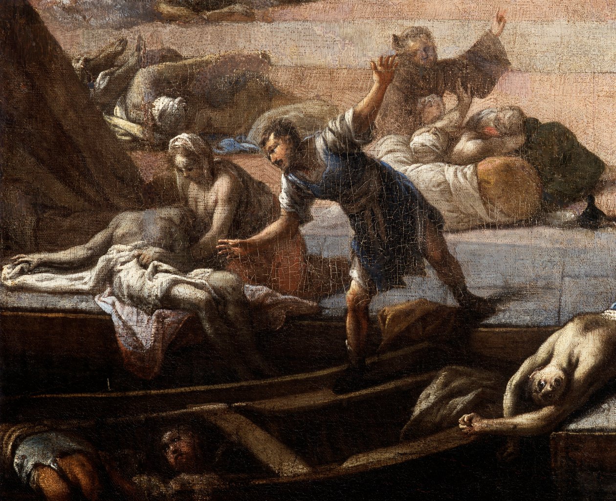 Näkymä kaupungintalolle (Marseille) vuoden 1720 ruton aikana tekijältä Michel Serre