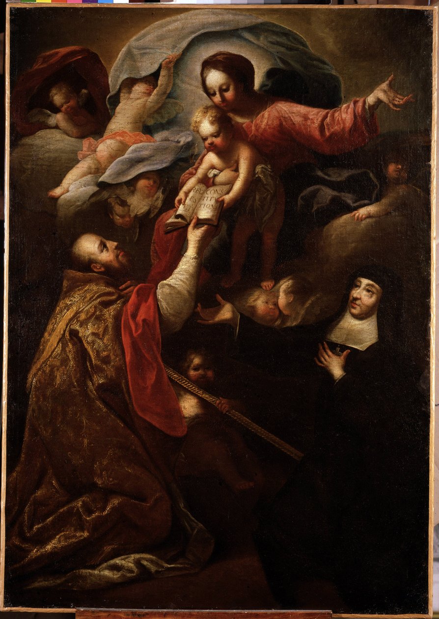 Neitsyt ja lapsi, Saint Francois de Salles ja Saint Jeanne of Chantal (maalaus) tekijältä Michel Serre