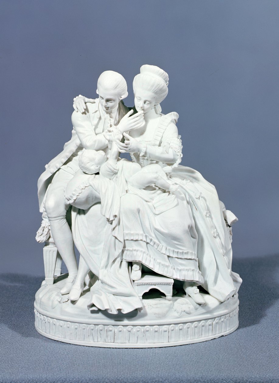 Onnelliset vanhemmat, Meissen, n.1770 (posliini). tekijältä Michel Victor Acier