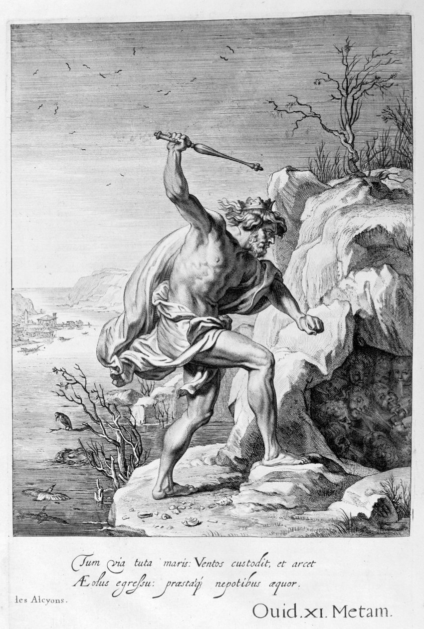 Alcyone ja Ceyx muuttuivat linnuiksi, 1655 tekijältä Michel de Marolles