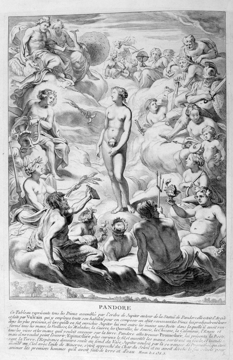 Pandoran lipas, 1655 tekijältä Michel de Marolles