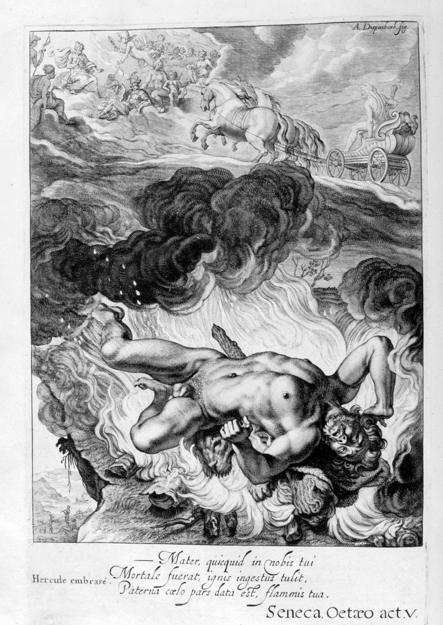 Herkuleen kuolema, 1655 tekijältä Michel de Marolles