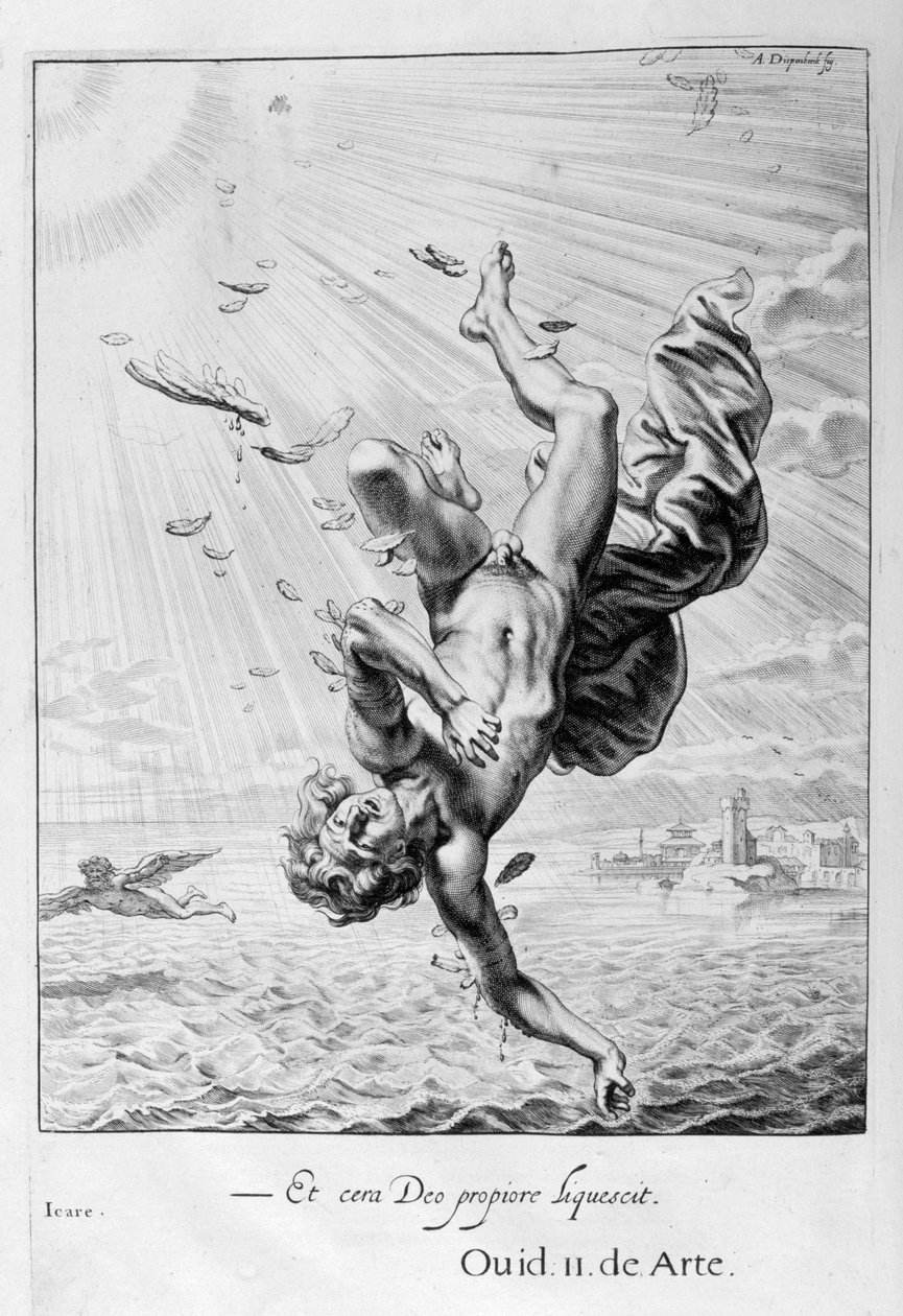 Ikaruksen kukistuminen, 1655 tekijältä Michel de Marolles