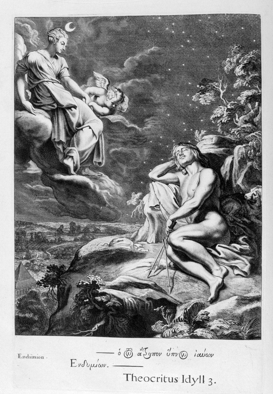 Kuu ja Endymion, 1655 tekijältä Michel de Marolles