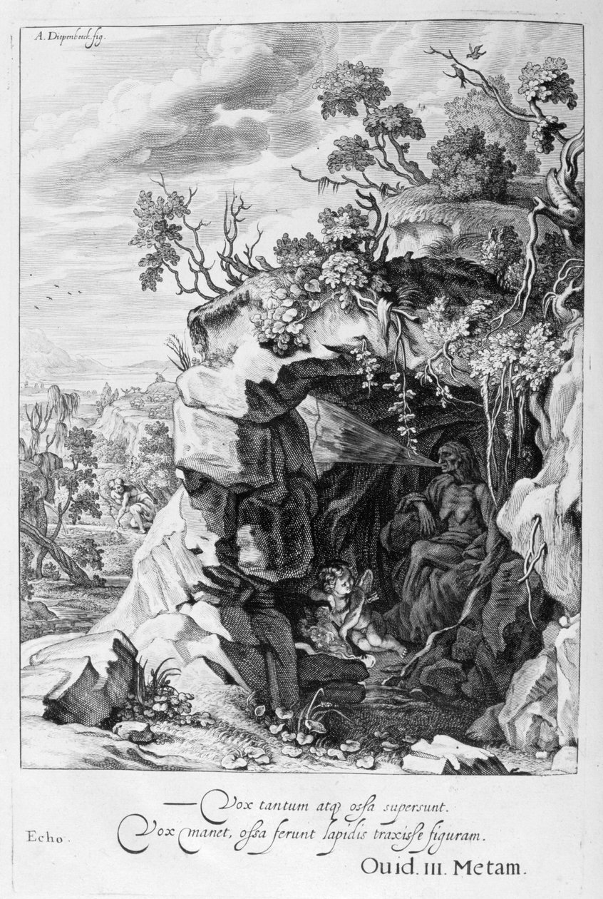 Nymfi Echo muuttui ääneksi, 1655 tekijältä Michel de Marolles