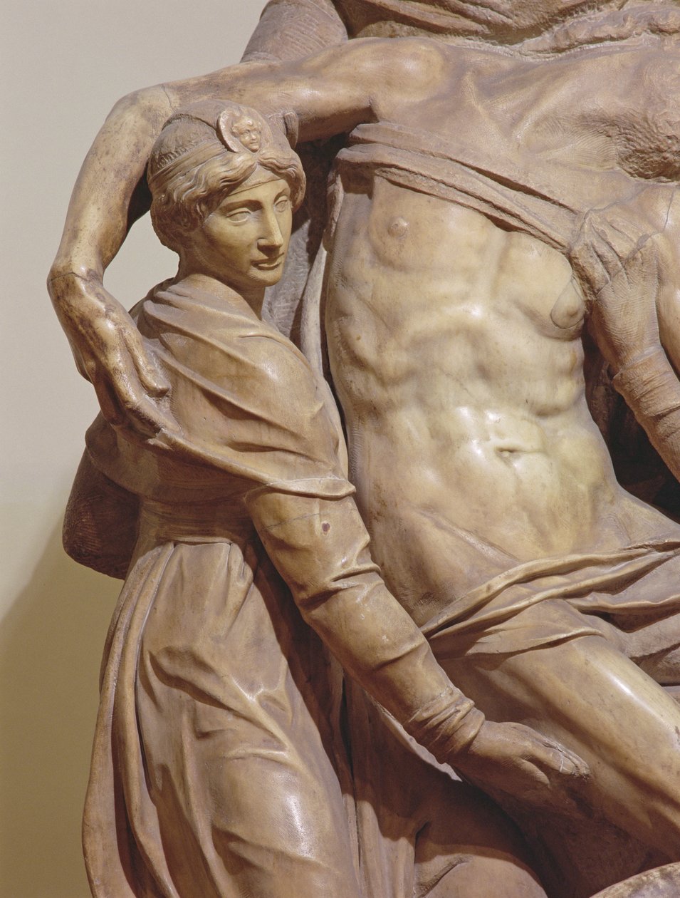Firenzen Pietan yksityiskohta, n. 1550 marmori tekijältä Michelangelo Buonarroti