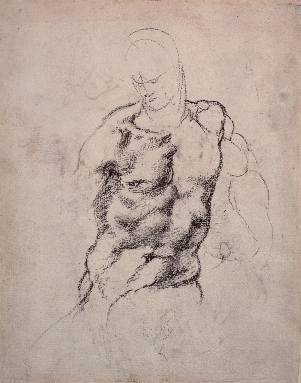 Kuvatutkimus (hiili paperille) tekijältä Michelangelo Buonarroti