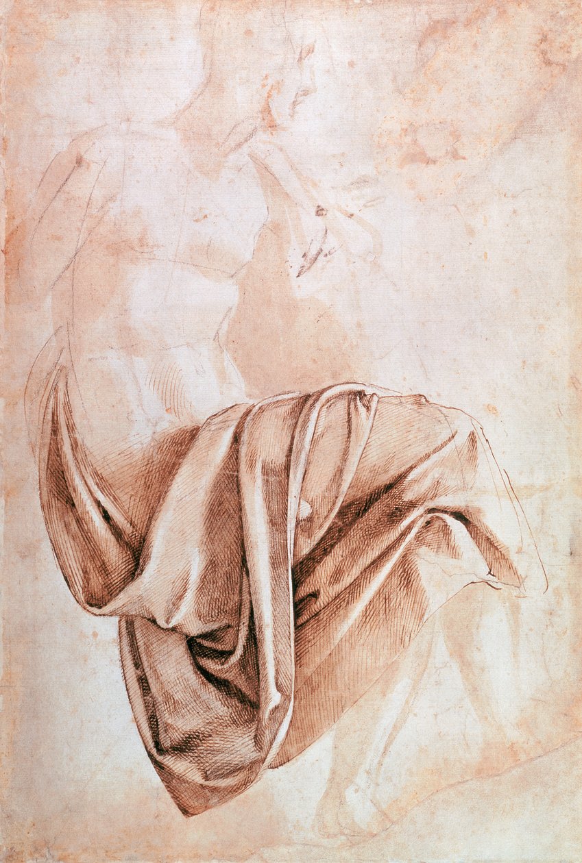 Lasku 1887-5-2-118 Recto (W.10) Verhojen tutkimus (piirustus) tekijältä Michelangelo Buonarroti