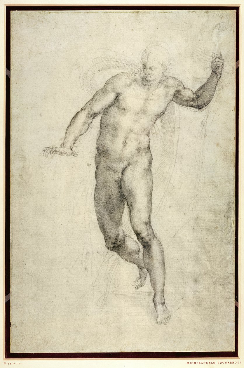 Tutkimus viimeiselle tuomiolle (W.54 recto) tekijältä Michelangelo Buonarroti