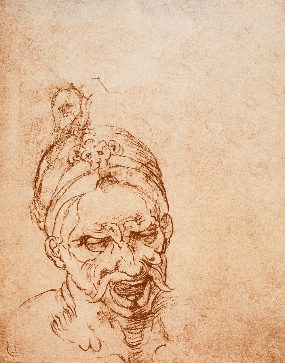 Tutkimus paholaisen päälle, Michelangelon piirustus. Casa Buonarroti, Firenze tekijältä Michelangelo Buonarroti