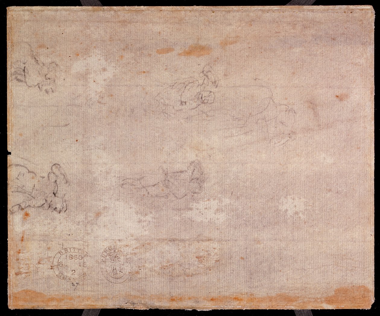 Hahmojen tutkimus (musta liitu paperille) (etusivu) (kääntöpuoli ks. 191778) tekijältä Michelangelo Buonarroti