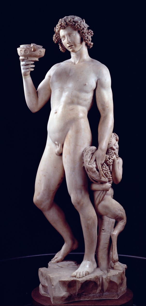 Bacchuksen juoppo, 1496-1497 (marmori) tekijältä Michelangelo Buonarroti