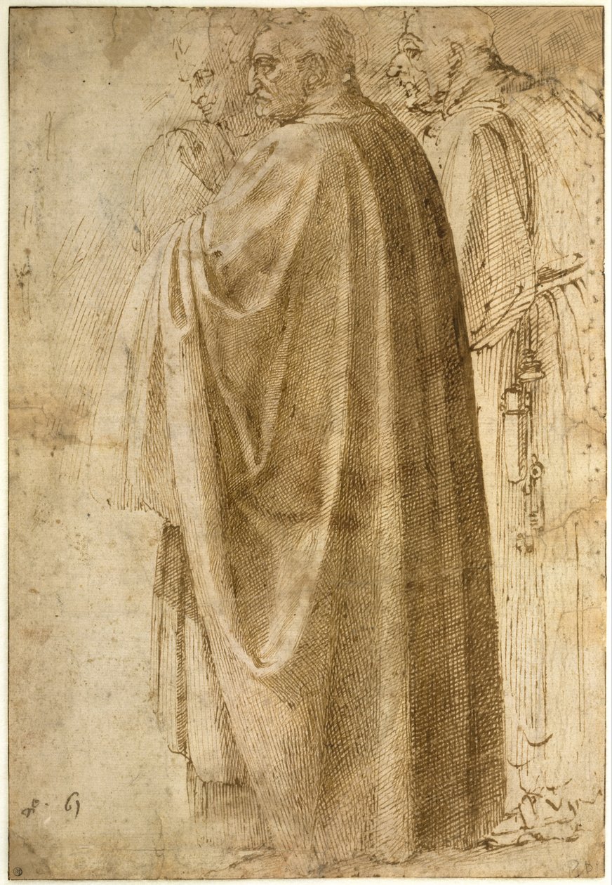 Kolme pysyvää miestä leveissä viitoissa tekijältä Michelangelo Buonarroti