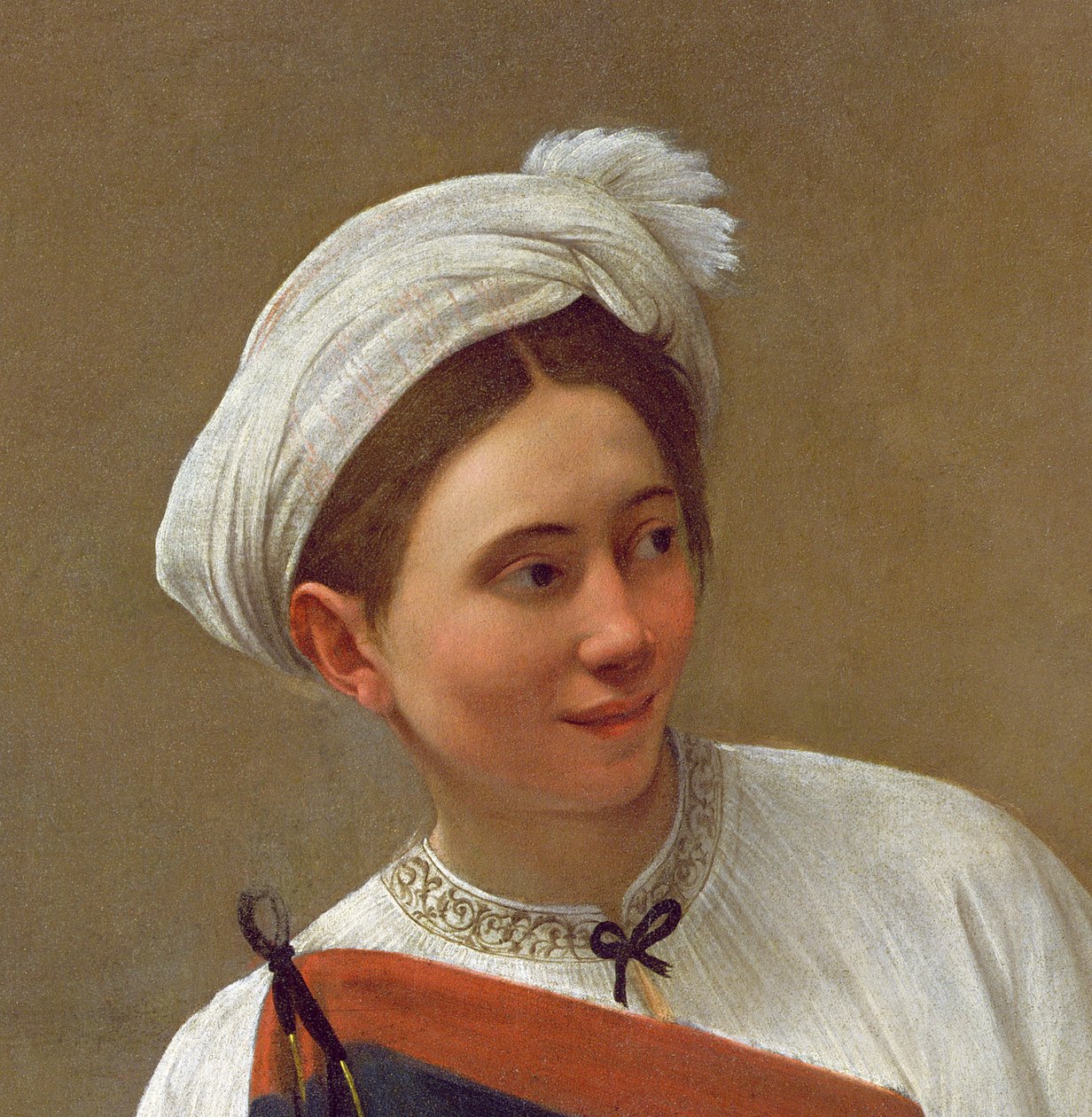 Fortune Teller (La Buona Ventura), n. 1594 (yksityiskohta 58365) tekijältä Michelangelo Merisi Caravaggio
