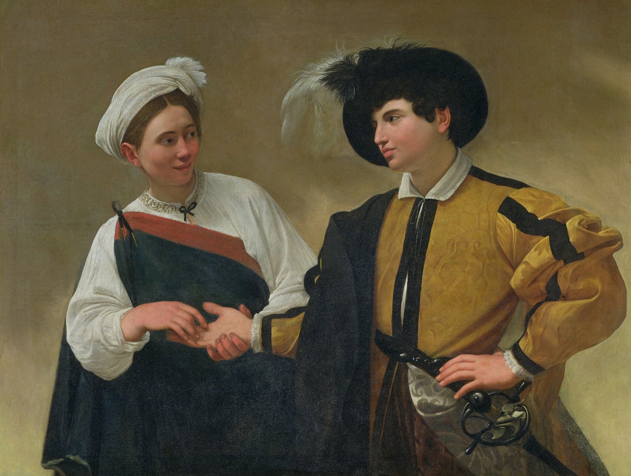 Ennustaja (La Buona Ventura), n. 1594 tekijältä Michelangelo Merisi Caravaggio