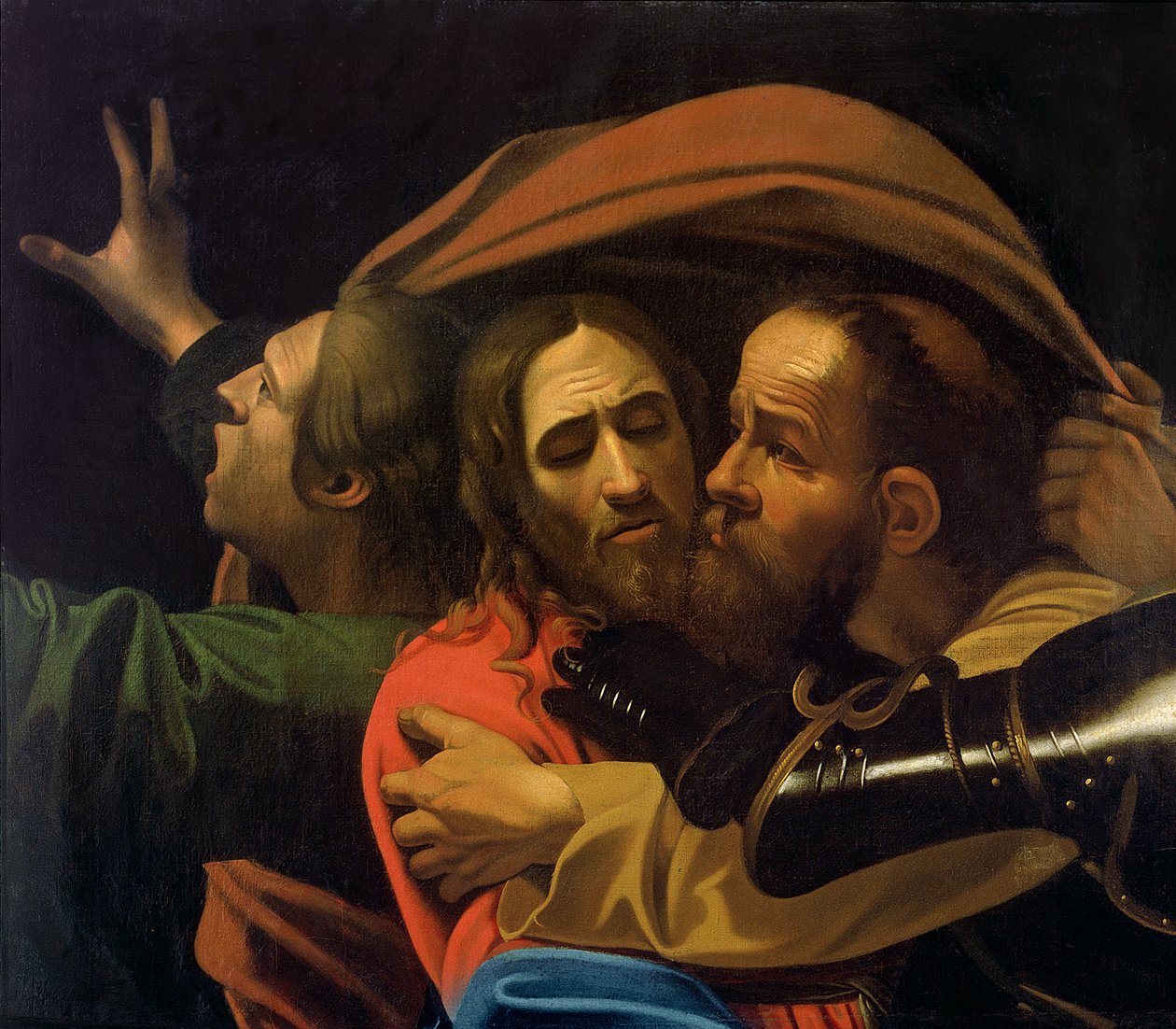 Kristuksen ottaminen öljy kankaalle yksityiskohta 204177 tekijältä Michelangelo Merisi Caravaggio