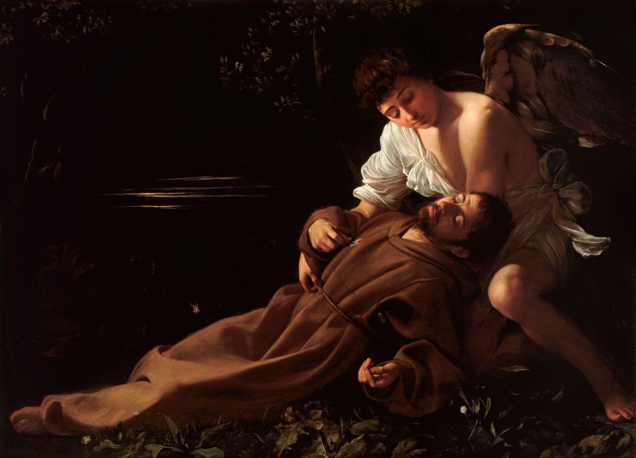 Franciscus Assisi ekstaasissa tekijältä Michelangelo Merisi Caravaggio