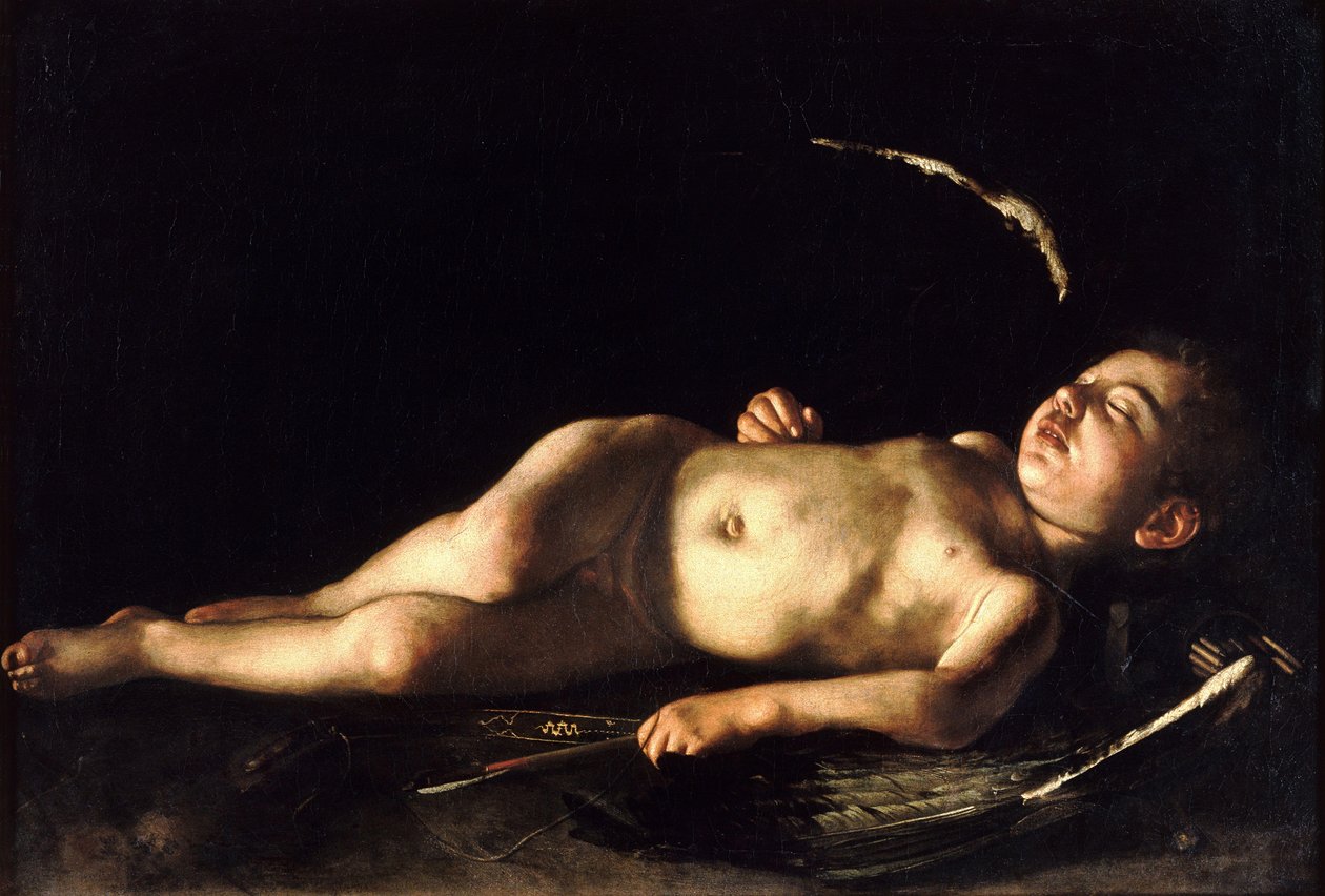 Nukkuva Amor tekijältä Michelangelo Merisi Caravaggio