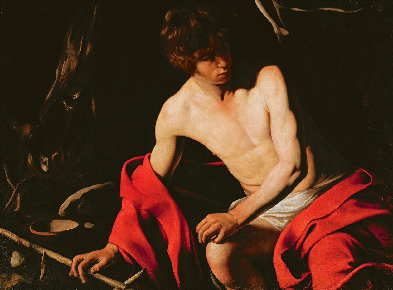 Pyhä Johannes Kastaja, n. 1598-1599 tekijältä Michelangelo Merisi Caravaggio