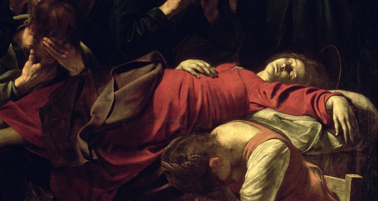 Neitsyen kuolema, 1605-06 (yksityiskohta 3678) tekijältä Michelangelo Merisi Caravaggio