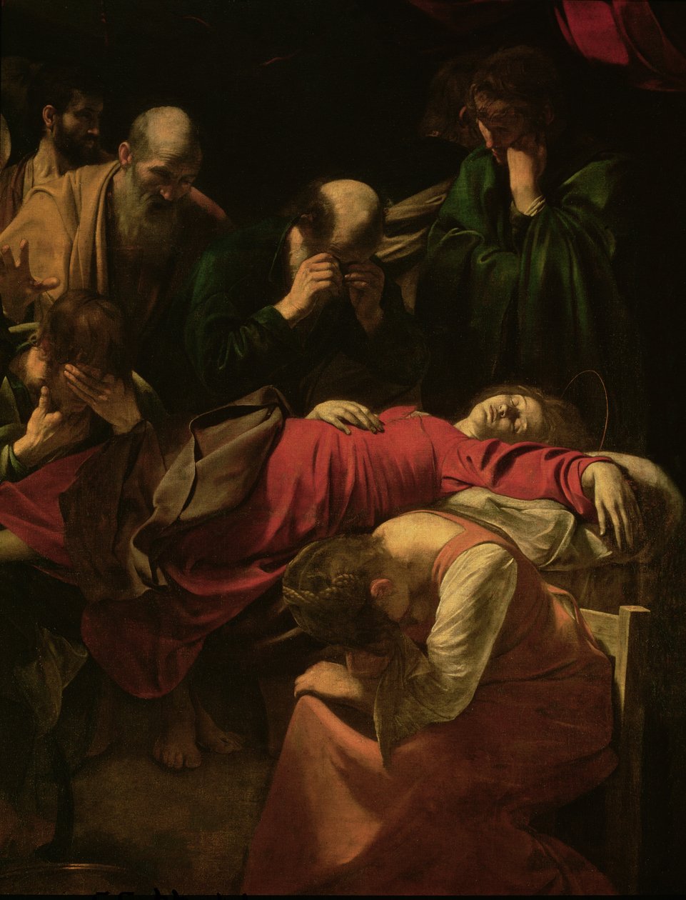 Neitsyen kuolema, 1605-06 (yksityiskohta 3678) tekijältä Michelangelo Merisi Caravaggio