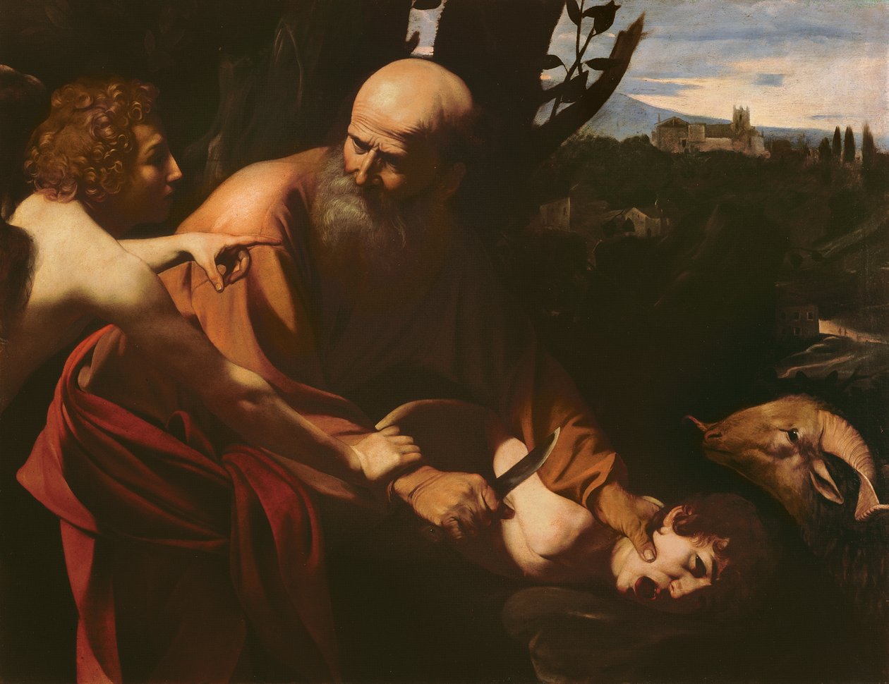 Iisakin uhri, 1603 tekijältä Michelangelo Merisi Caravaggio