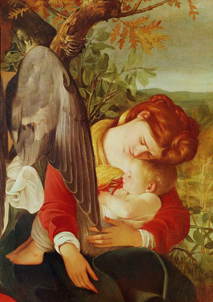 Lepo pakomatkalla Egyptiin, noin 1603 (yksityiskohta). tekijältä Michelangelo Merisi Caravaggio