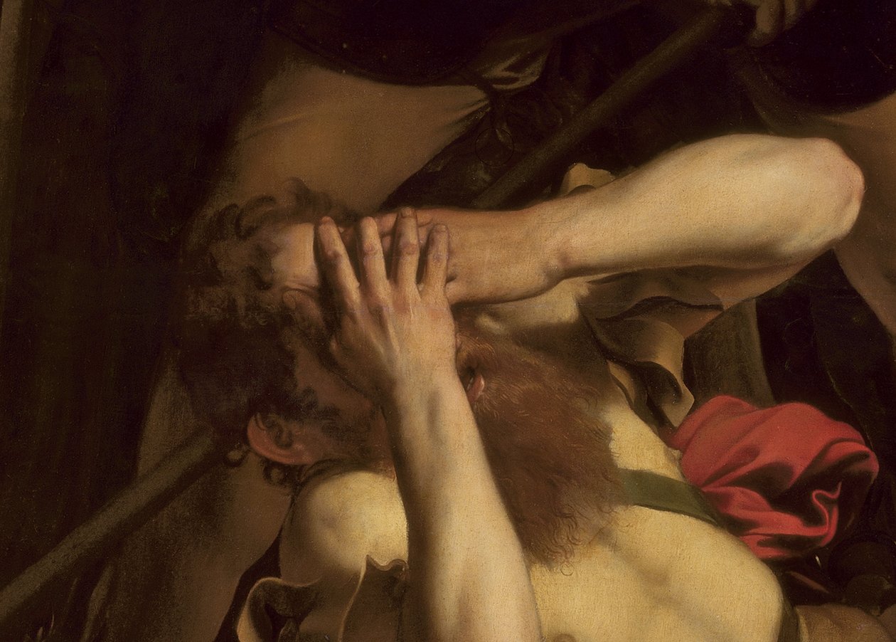 Pyhän Paavalin kääntymys (355364:n yksityiskohta) tekijältä Michelangelo Merisi Caravaggio