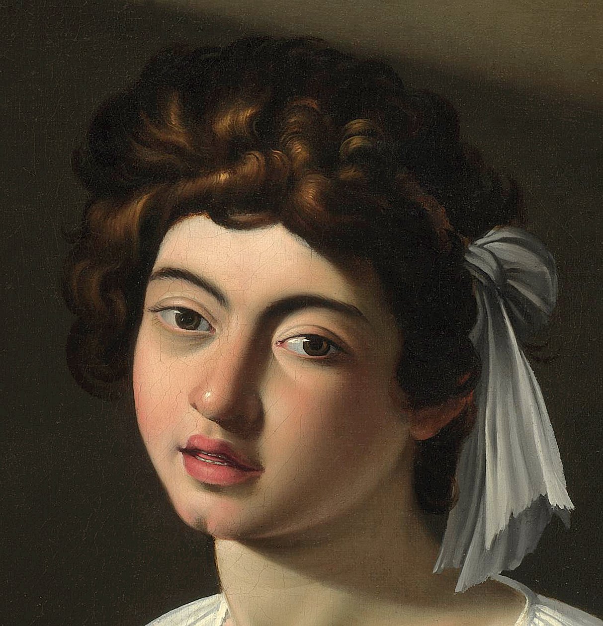 Luuttisoittaja, n. 1595, yksityiskohta tekijältä Michelangelo Merisi Caravaggio