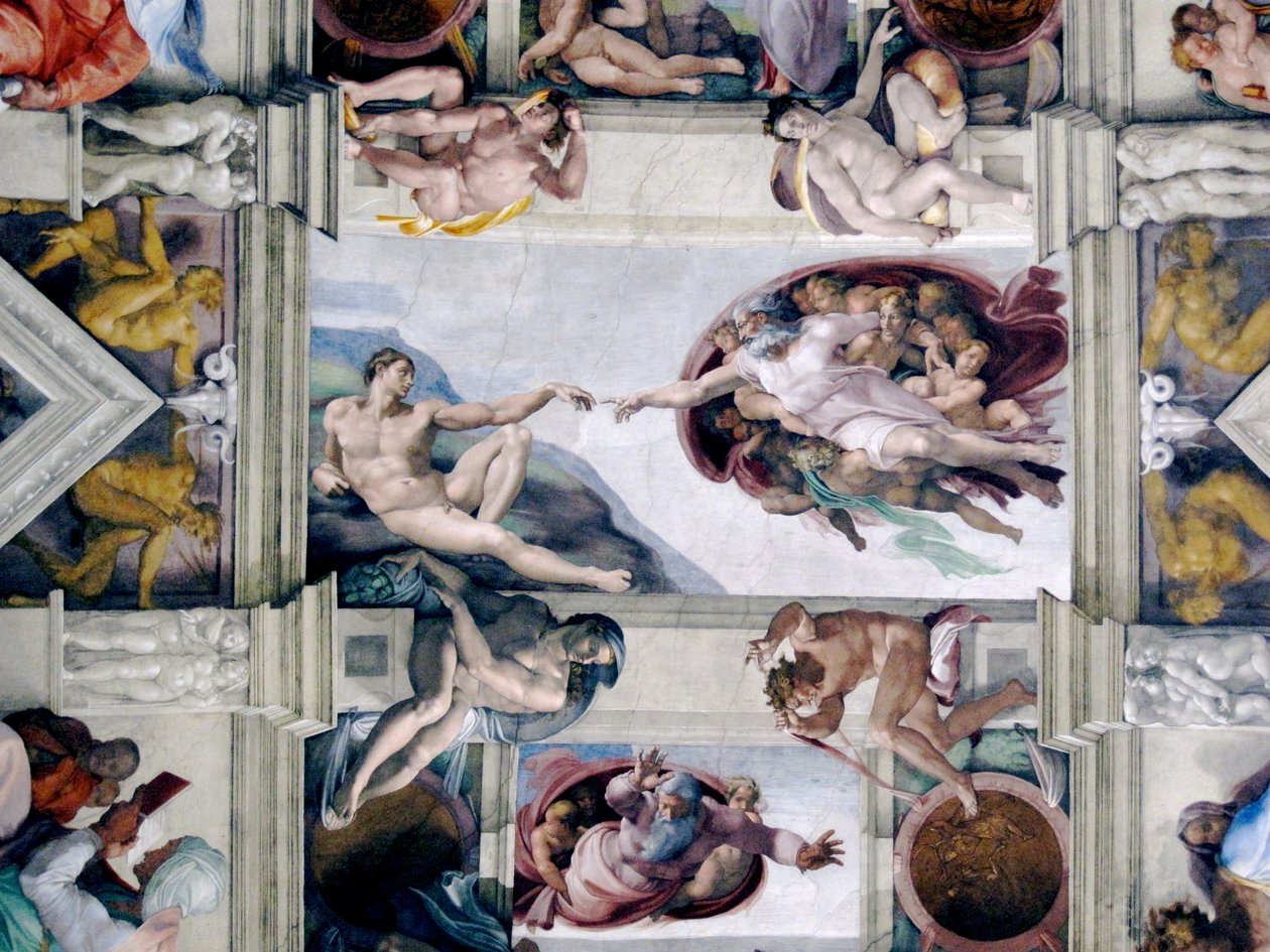 Aatamin luominen tekijältä Michelangelo