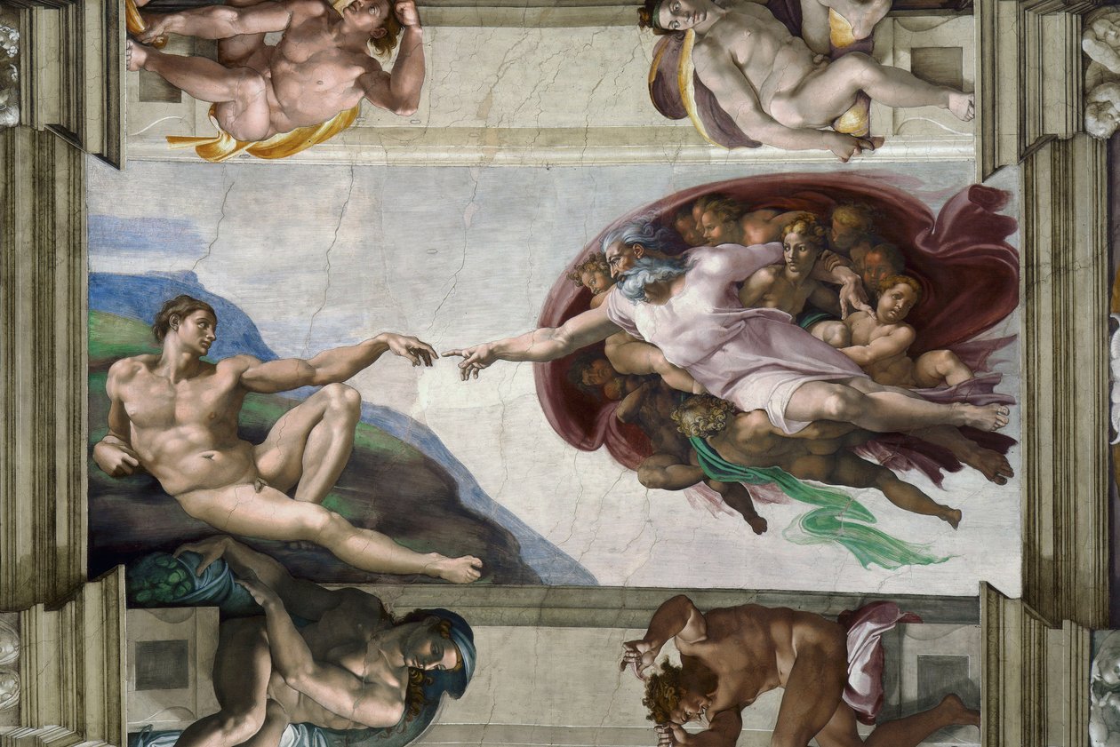 Aatamin luominen tekijältä Michelangelo